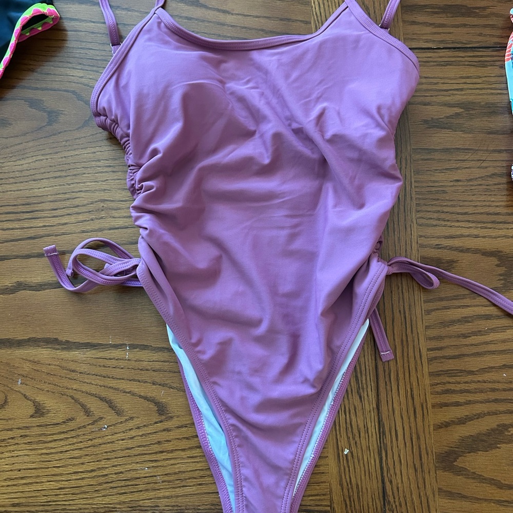 Elegant Mauve Women's One-Piece Swimsuit